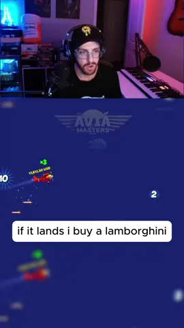 if it lands i buy a lamborghini#aviamasters #unemployed #streamer #aviation #car 