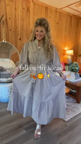 officially living off the fall season with the cutest new arrivals from @ShopChicSoul 🎃 be sure to use code: SAV920 at checkout for savings! ✨🤍 #falloutfits #falloutfitinspo #midsizefashion #midsize #curvyoutfits 