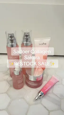 #restocksale  #sadoer  #collagen  #sakura  #skincare  I love this Sadoer Collagen Sakure facial line! I use it everyday and see great results on my own skin! 