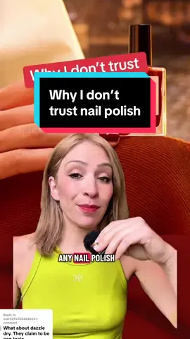 Replying to @user5292303862036 there was well over 30 studies where they tested nail polishes and they were lying about what ingredients were actually in them… I would recommend to not get your nails done as often - if you could get them done once every three weeks or once a month, that would be a lot better than doing it every week … ##nontoxic##nailpolish##nontoxicnailpolish##toxicchemicals