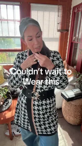 I couldn’t wait to wear this from @Brandis💄Makeup Artist at Law @QVC, Inc  Every size you could wish for  Love it open or belted  Such gorgeous quality and the sizing was perfect  #mythoughtsoutloud #cardigan #sweater #tiktokshopcreatorpicks #over50style 