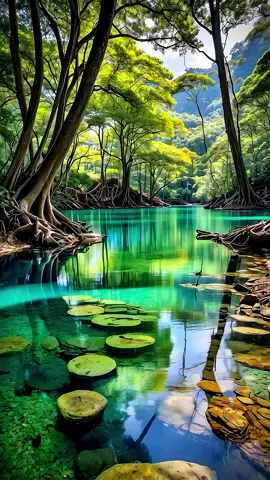 Live Wallpaper | Hidden Lagoons 🎋🌴🎋🪾🌊💙 ✨ Imagine stepping into a Hidden Lagoon, where emerald waters reflect the quiet rhythm of the forest and every ripple feels like time standing still. Surrounded by ancient trees and drifting lilypads, the scene transforms into a calming live wallpaper — a moving masterpiece in 4K and HD. 🌿 Here, the river flows gently beneath the canopy, a soothing background of nature that feels alive, relaxing, and endlessly peaceful. #livewallpapers #wallpapers #relaxingvideos #lagoon #rivers 