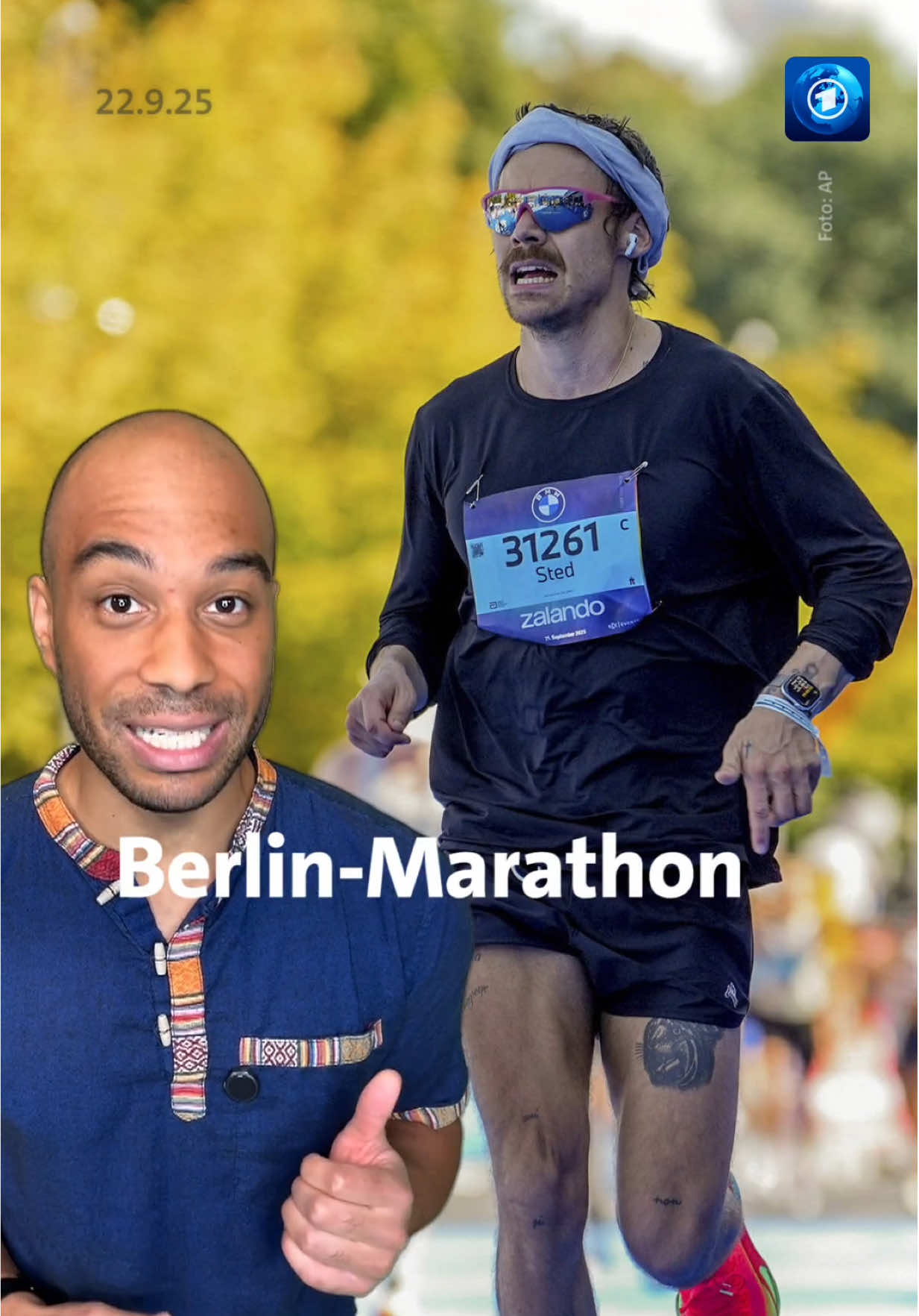 Hättet ihr gedacht, dass Harry Styles so schnell ist? #berlinmarathon #harrystyles #tagesschau #nachrichten