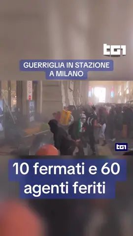Giornata di presidi e manifestazioni pro #Gaza: guerriglia a #Milano, scontri tra manifestanti e polizia davanti alla Stazione Centrale. 10 i fermati e 60 gli agenti feriti. #Tg1 Roberta Ferrari