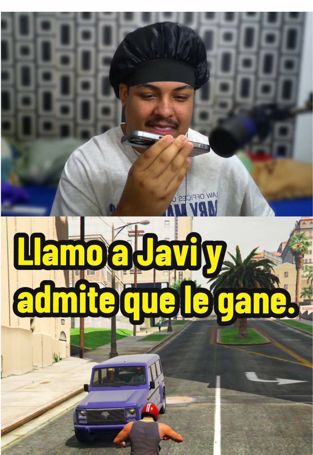 Llamo a Javi y admite que le gane. #gta5 #streamerpequeño #GamerEnTikTok 