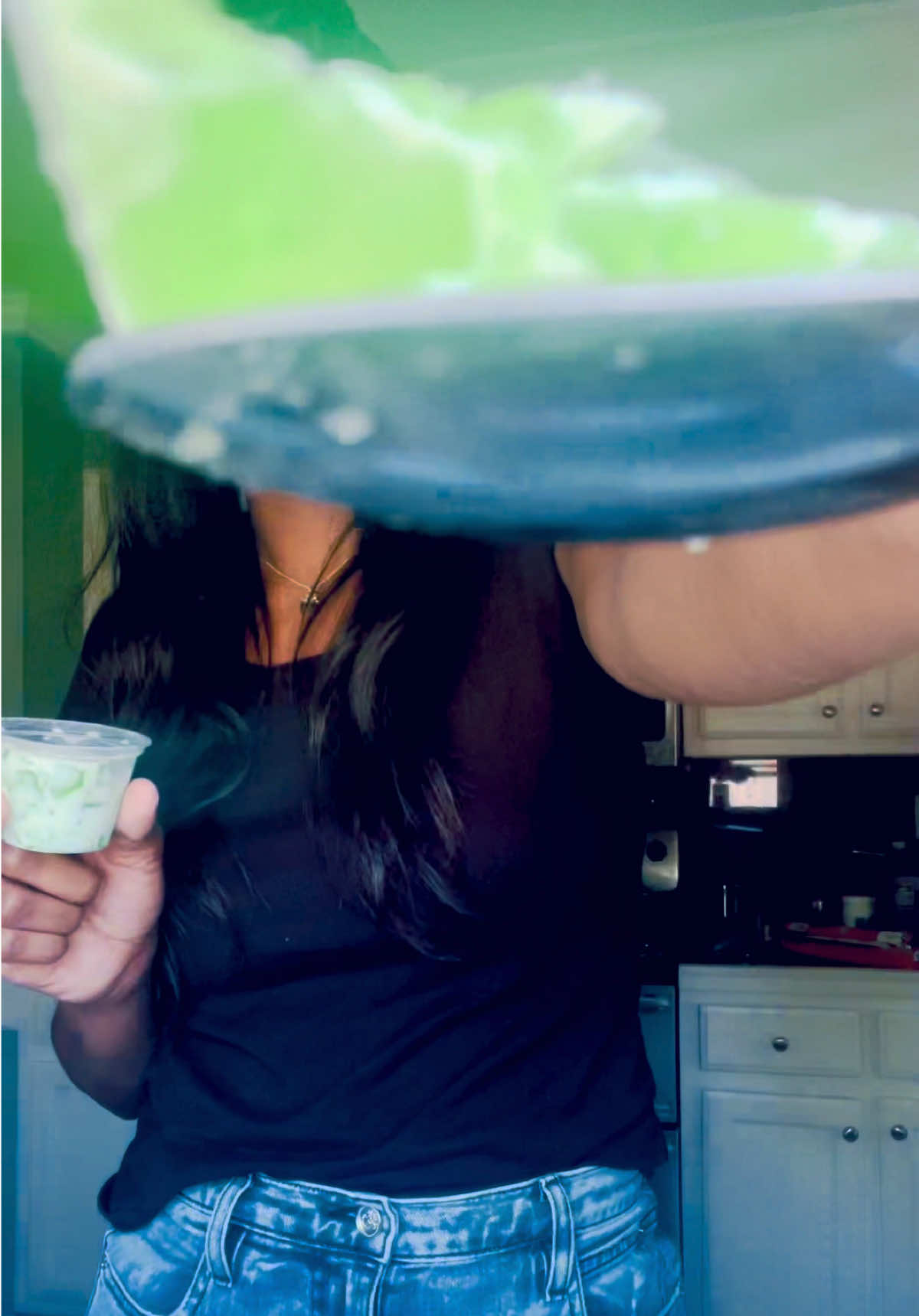 Jala x Food For Thought 🥝 I know, I know… food dye isn’t the best choice.  But did you know your makeup wipes are basically little sandpaper sheets dipped in chemicals? They tug, scratch, dry your skin out, & speed up aging.  #foodforthought #lime #brownskingirl #estheticiantiktok #loveyou 