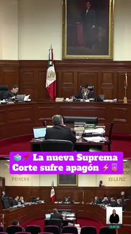 🗳️📌 La nueva Suprema Corte (SCJN) a oscuras... literal. Ocurrió un apagón mientras se llevaba a cabo la sesión. #sheinbaum #sjcn #leniabatres #hugoaguilar #derecho 