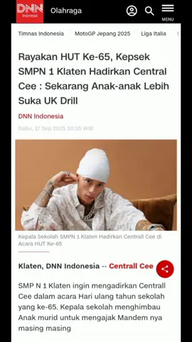 SMP N 1 Klaten Menghadirkan Centrall Cee dalam Acara HUT yang Ke-65 Disclaimer : Vidio hanya fiktif belaka & ditujukan untuk hiburan tanpa bermaksud membuat informasi palsu #meme #centralcee  #klaten #drill 