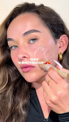 QUICK 15 MINUTE MAKEUP! 🍒🌶️🍑 all products are listed below!  • @L’Oréal Paris  - Lumi Glotion  • @Too Faced  - Born This Way Concealer  • @Armani beauty  - Luminous Silk cheek tint  • @Benefit Cosmetics  - Hoola Original  - Sunny pressed blush  • @Huda Beauty  - Easy Bake Loose setting powder  • @Kylie Cosmetics  - Precision pout lip liner  - Plumping powder matte lip  #makeup #makeupfyp #fyp #makeuptransformation