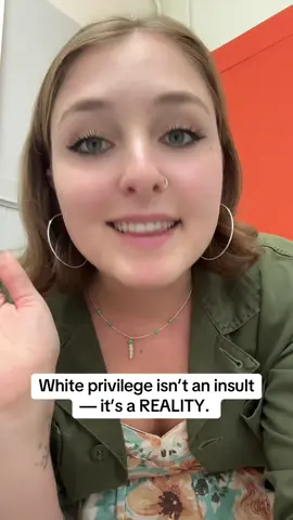 Being white sets you up for success in America. This term is about white supremacy, and it’s NOT implying that all white people have it “easy.” #leftist #leftisttiktok #humanrights #education #whiteprivilege 