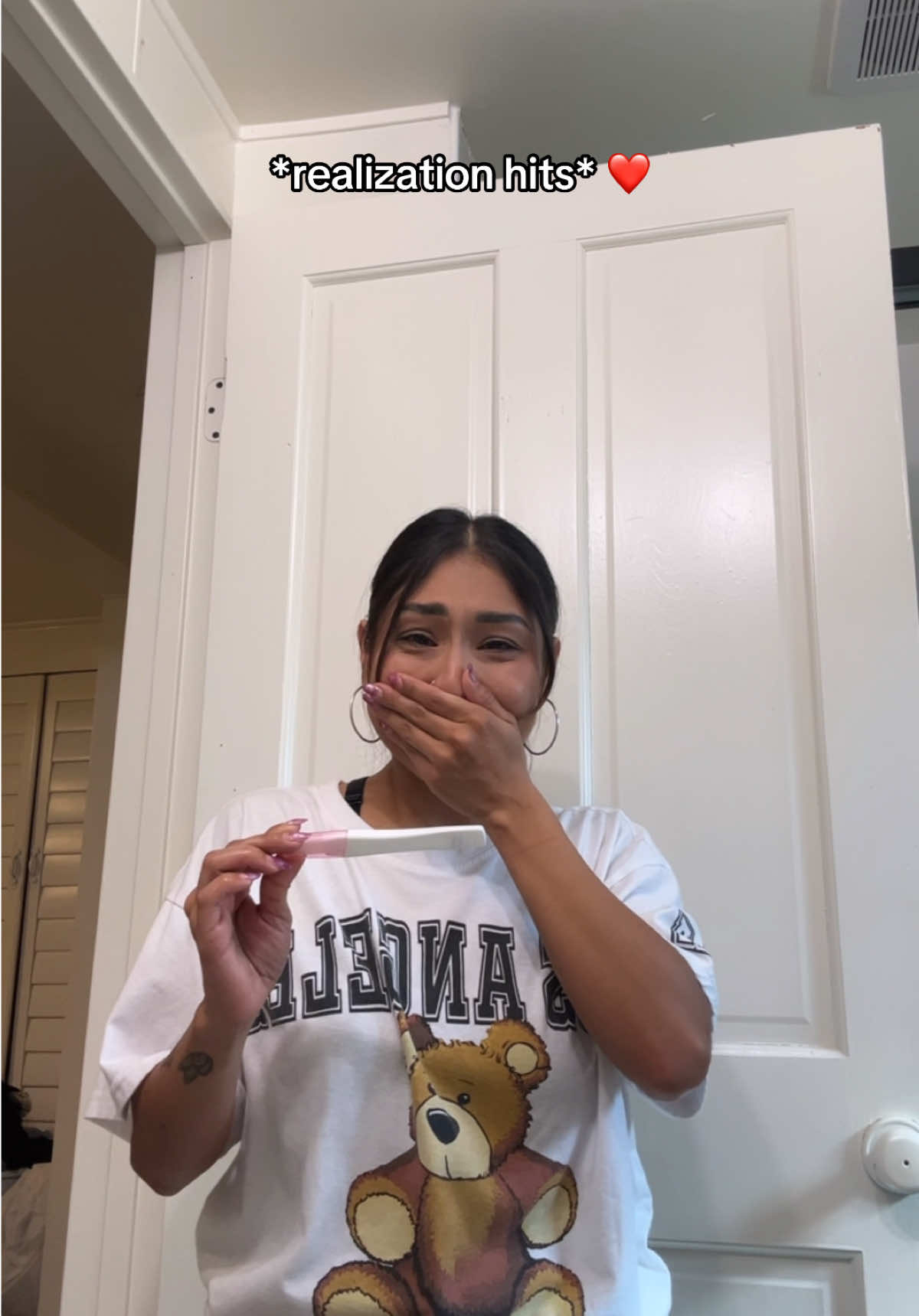 I immediately called my friend who I was going to hangout with later that day and she got me ANOTHER test and we tested together one last time with a different brand (not recorded) but the moment was so special 😭🩷✨ ILY @lolonwowo  #pregnant #findingoutimpregnant #pregnancyannouncement #specialmoments 