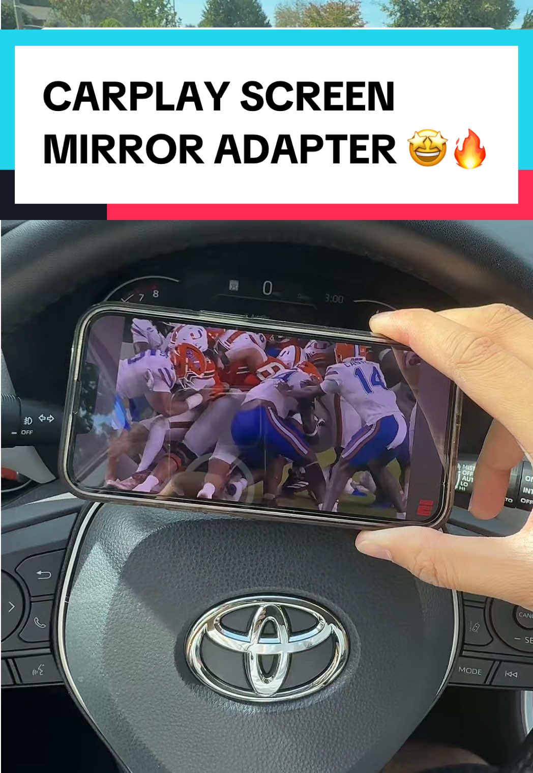 This is so much safer when watching and driving!! #carplay #wirelesscarplay #cartok #applecarplay #caraccessories 