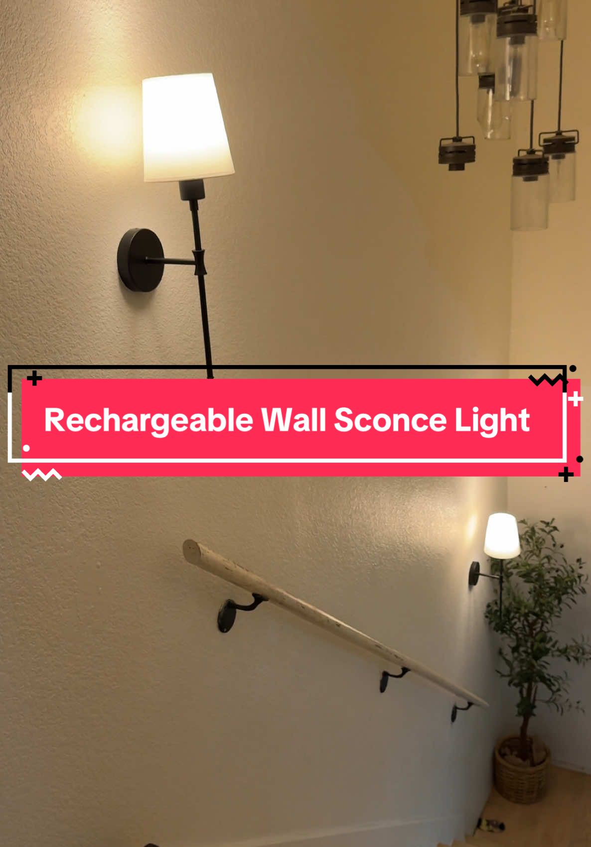 No wiring, rechargeable wall sconce lights for your house or rental!’s way to add wall lights without having to hardwire or anything! Chargeable and you can change the light color! #RechargeableLight #WallLight #RechargeableWallLight #RechargeableSconces#sconces #wallsconces #houselighting #lights 