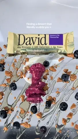 Michelangelo sculpted David. David can sculpt you. #Davidprotein #proteinbar #highproteindessert 