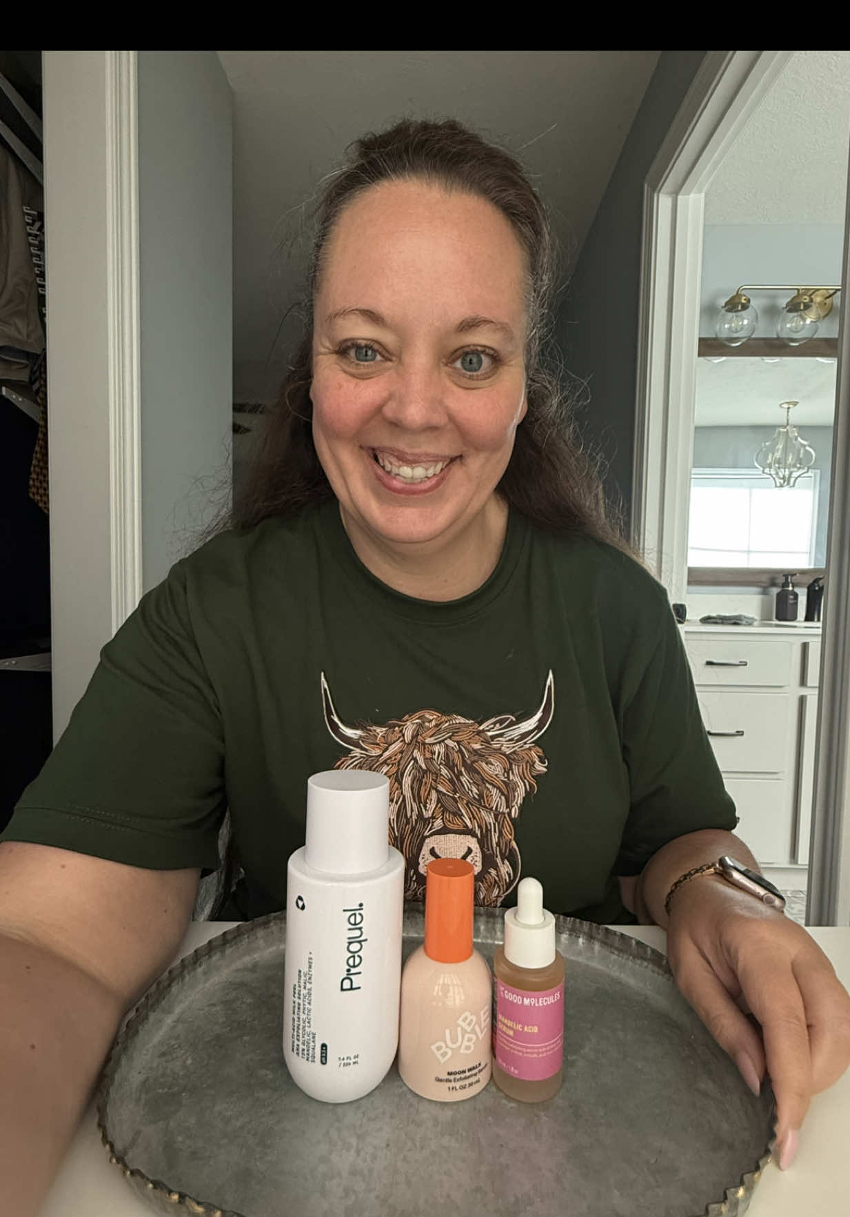 My exfoliant lineup is small but mighty! @Prequelskin @Bubble Skincare @Good Molecules  #SkinCare #skincarecommunity #over40skincare #skincareinventory #exfoliation 