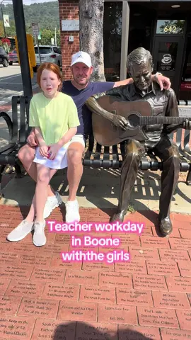 Teacher workday spent in Boone with the girls. Lots of fun at our traditional lunch spot, candy store, hicking, skipping rocks, creek play, gymnastics and even a little dancing. #dadlife #girldad #boone #appstate #mountaineers