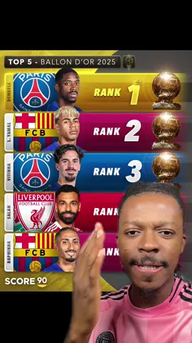Raphina 5th in the ballon d’or ranking behind salah, Vitinha Lamine Yamal & Dembele Is a disgrace  #ballondor #dembele #raphina #yamal #football 