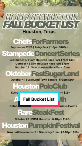 My Houston Fall Bucketlist 🍁🍃🍂 #houston #thingstodoinhouston @Visit Houston 