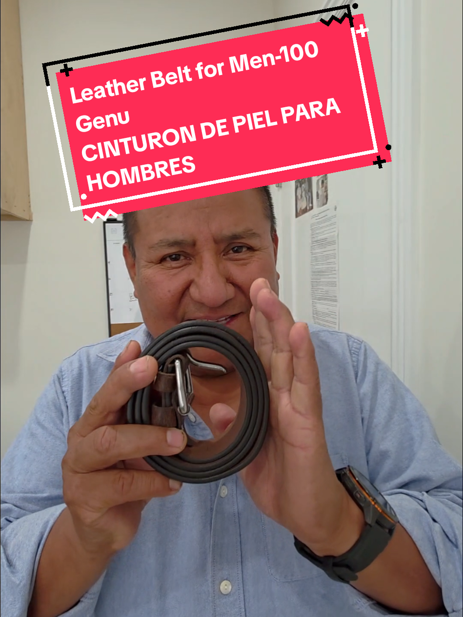 Leather Belt for Men-100 Genu  CINTURON DE PIEL PARA HOMBRES @Topnotch World  #ForYou #tiktokshop #nayomateo #mateoconstructioninc #bels 