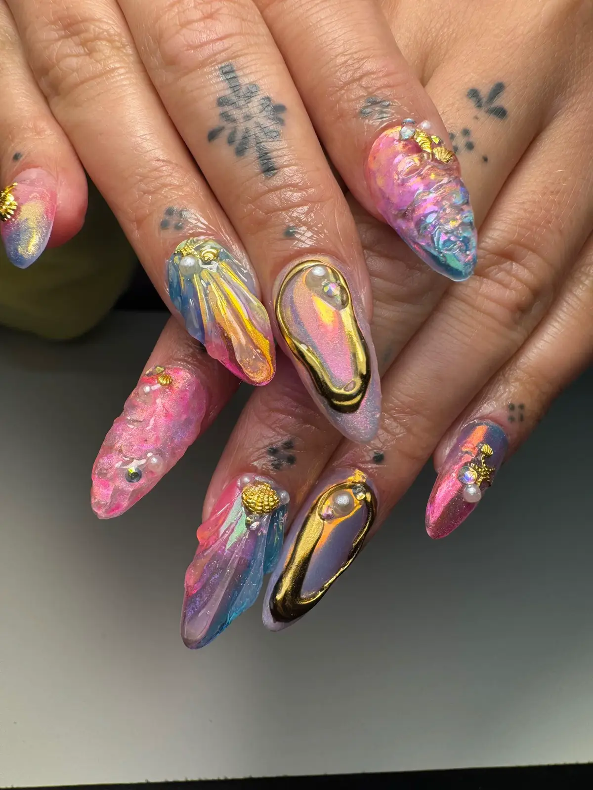 Some of the nail art designs I’ve had this year. All by the amazing @BhamBnails #nailart #nailsart #beautytiktok #london #fyp 