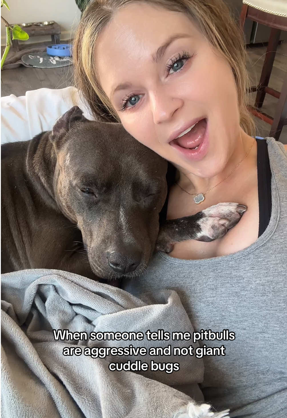 She’s as shocked as I am about the rumors 😳 #dog #pitbull #pitmix #bullybreed #dogsoftiktok 