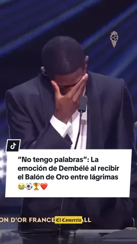 Ousmane Dembélé rompe en lágrimas al recibir el Balón de Oro 2025, el primero de su carrera y el primero también para un jugador del PSG. 🏆✨❤️ #dembele #ousmanedembele #balondeoro #ballondor #Viral 