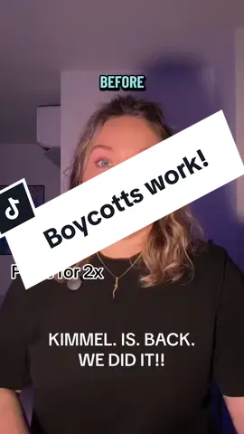 9/23: Kimmel is back and this is proof that boycotts work! Please check out the People’s Sick Day @sickday to see how you can get involved! #usa #jimmykimmel #WeDidIt #1a 