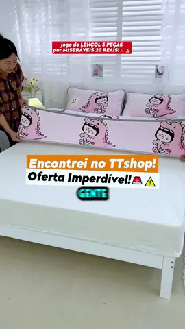jogo de LENÇOL 3 peças por apenas R$20!🥰🥰🥰 #goodthing #cama #tiktokshop 