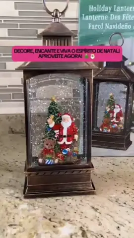 Lamparina de natal, com som, luz e flocos que simulam neve. Deixe sua festa natalina mais iluminada com essa linda lamparina! Compre seus artigos natalinos agora e pague mais barato!  Link nos comentários! #natal #feliznatal #papainoel #fyppppppppppppppppppppppp #festa 