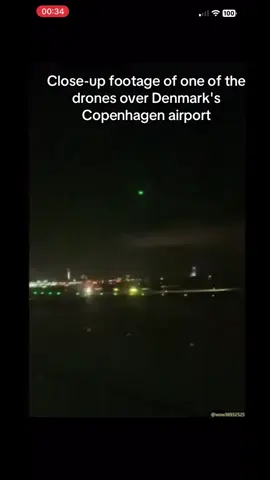 Close-up footage of one of the drones over Denmark's Copenhagen airport #copenhagen #denmark #drones #fyp 