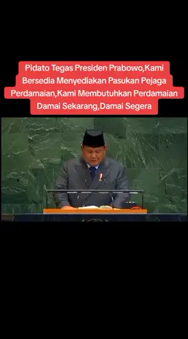 Presiden Prabowo Menegaskan Kembali Mendukung Penuh Indonesia Terhadap Kemerdekaan Palestina Pernyataan Tersebut Saat Menghadiri Konferensi Tingkat Tinggi (KTT) Solusi Dua Negara Yang digelar di Markas Besar PBB New York AS Pada Senin 22/9/2025 #prabowo 