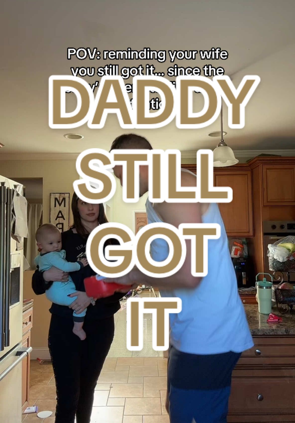 Aww Daddy is feeling left out! #parents #husband #motherhood #fatherhood #mcaloonfamily 
