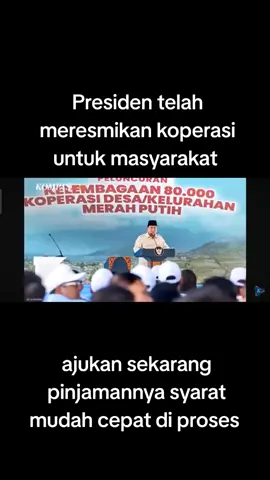 Presiden telah meresmikan koperasi untuk masyarakat, ajukan sekarang pinjamannya syarat mudah cepat di proses #koperasi  #terbaru  #viral  #fyp  #semuaorang 