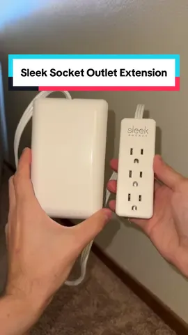 This extension cord allows you to push furniture against the wall and still utilize the outlets behind them! 👏🏼 #sleeksocket #homefinds #electricaloutlet #homeupgrades #extensioncord