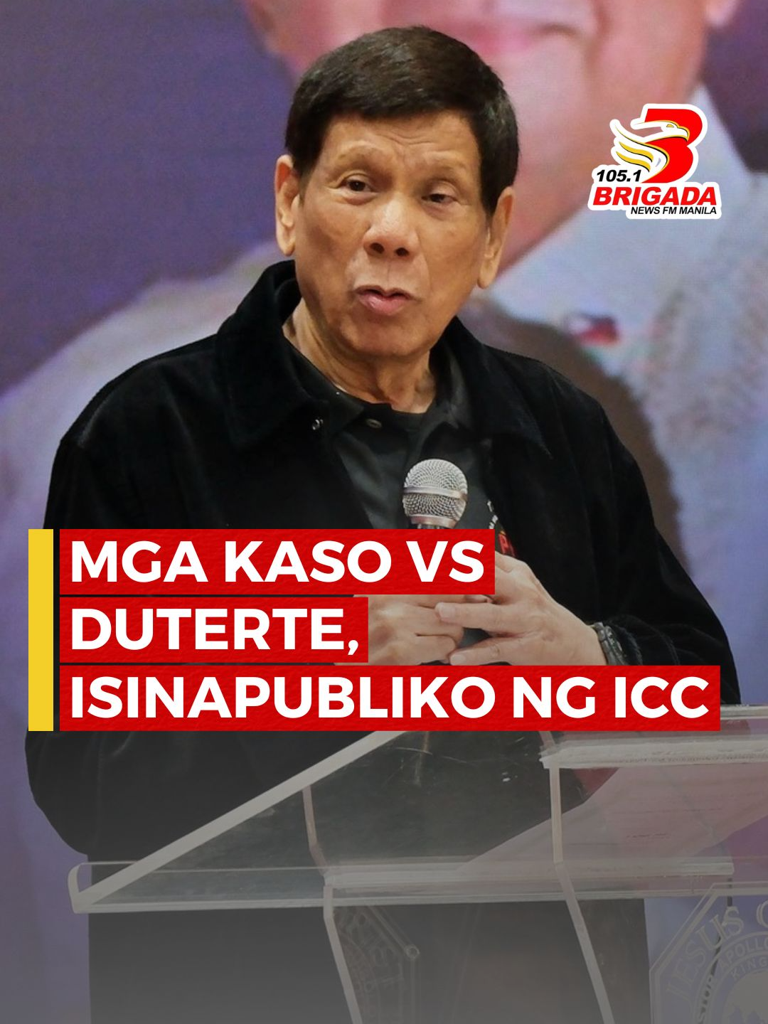 Mga kasong kinakaharap ni dating pangulong Duterte, isinapubliko ng ICC #brigadaph #brigadanewsfmmanila #brigada #fyp #fyf
