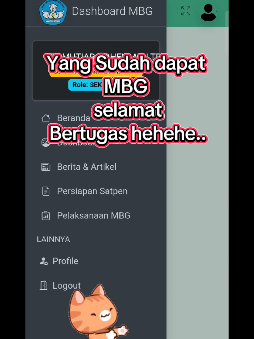 Dashboard MBG hehe.. #mbg #dashboard #makanbergizigratis 