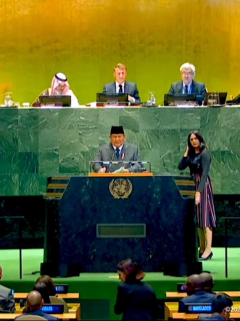 Presiden Prabowo Hadiri High-Level UN Conference on the Two State Solution, New York #prabowo #gibran  #kabinetmerahputih 