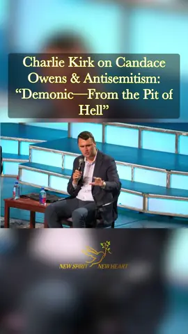 On August 21, 2025, Charlie Kirk spoke at the Alex McFarland Speaker Series at the Alabama Theatre in North Myrtle Beach, South Carolina. During the Q&A he was asked about Candace Owens and voices that attack Israel and the Jewish people. Charlie’s response was decisive: he called antisemitism “demonic—from the pit of hell” and said it should not be tolerated. It’s deeply troubling that Candace Owens alongside some other public figures have suggested wild, unfounded theories about Charlie’s death and even implied Israel had a role. Those claims are reckless and dangerous. Charlie never turned against Israel — he consistently defended the Jewish people and stood for biblical truths about Israel. Be careful about whose words you accept. Influencers like Candace Owens who spread half-truths or conspiracy theories—whether about Israel, Netanyahu, or the tragedy we’ve just experienced—deserve scrutiny. Don’t be swayed by voices that demonize whole peoples or rewrite facts to fit a narrative. There are real agendas at work in the public square—some driven by ideology, others by opportunism—and they use emotion and rumor to manipulate opinion. We need to be careful not to get lost in conspiracies that can distract us from what God has revealed through His Word and what’s truly taking place. Discernment is key in this season. #NewSpiritNewHeart #CharlieKirk #CandaceOwens #Israel 