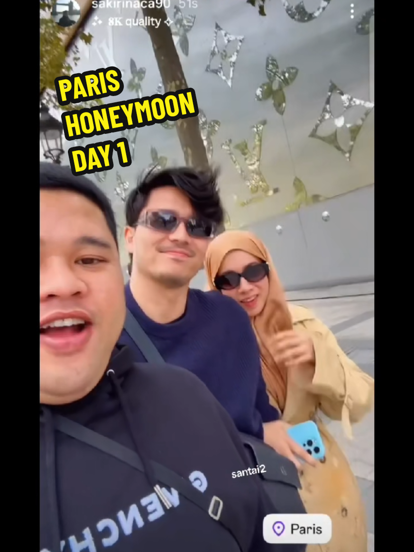22/09/2025 FATTMIRA'S HONEYMOON IN PARIS DAY 1 #FattahAmin #AmiraOthman #FattMira #setulustakdir #fyp 