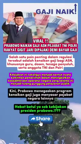 Prabowo naikan gaji ASN dan pejabat #presidenprabowo #asn #pejabat #naikgaji