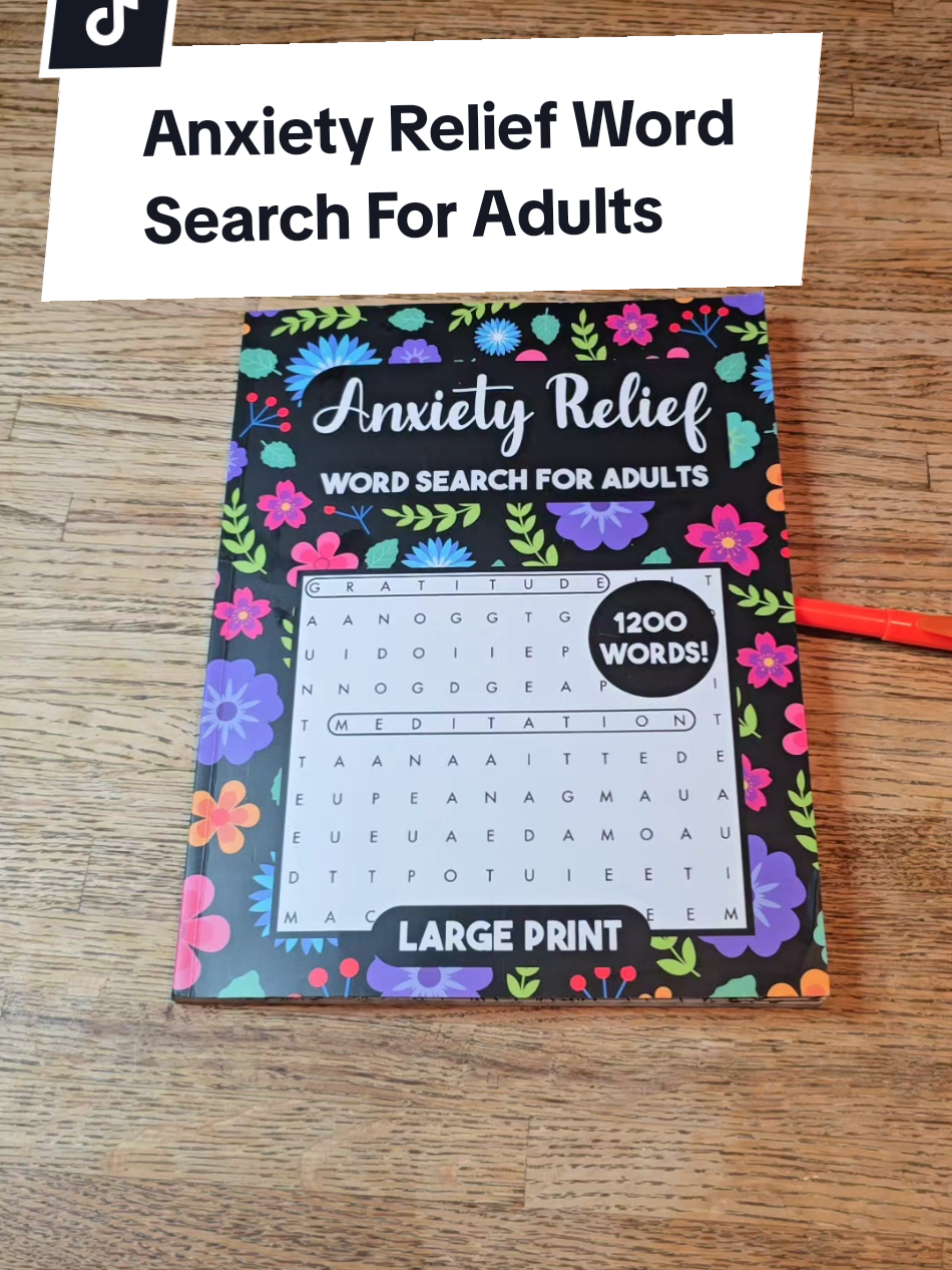 Unwind and relax with this Anxiety Relief Word Search Puzzle Book for Adults.  75 pages of relaxing words to find, 1200 words total!  Get one for yourself or gift it to a friend!  #anxietyrelief #anxietyreliefwordsearch #wordsearch #SelfCare #relax @Garno Homestead LLC 