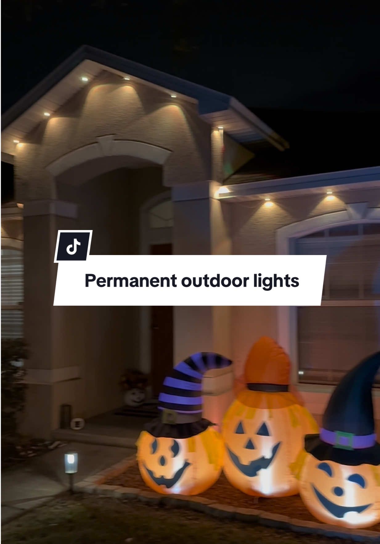 One of our neighbors is already asking for the link to our permanent lights and they haven’t even been up for 24 hours. I’m leaving it here for you too because permanent lights are the best upgrade we’ve made to our house! #permanentlighting #outdoorlighting #christmaslights #backyardlights #houselights 