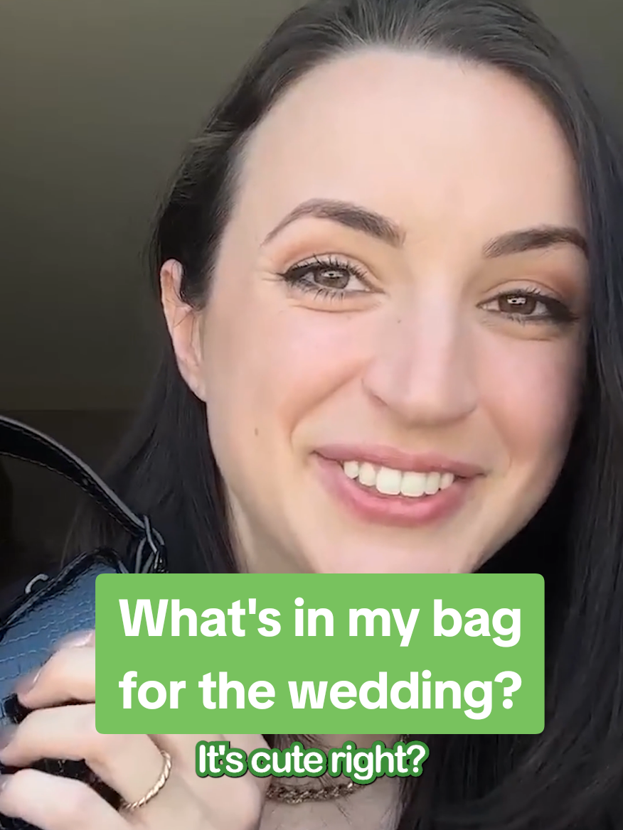 What's in my bag for a wedding? The bag isn't the biggest so we can only bring the ESSENTIALS (and some Hi-Chew...) #asmr #fyp 