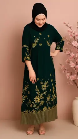 Nyaman buat sehari-hari 😁 adem 👍 #dress #gamis #gamismurah  #dresskekinian 
