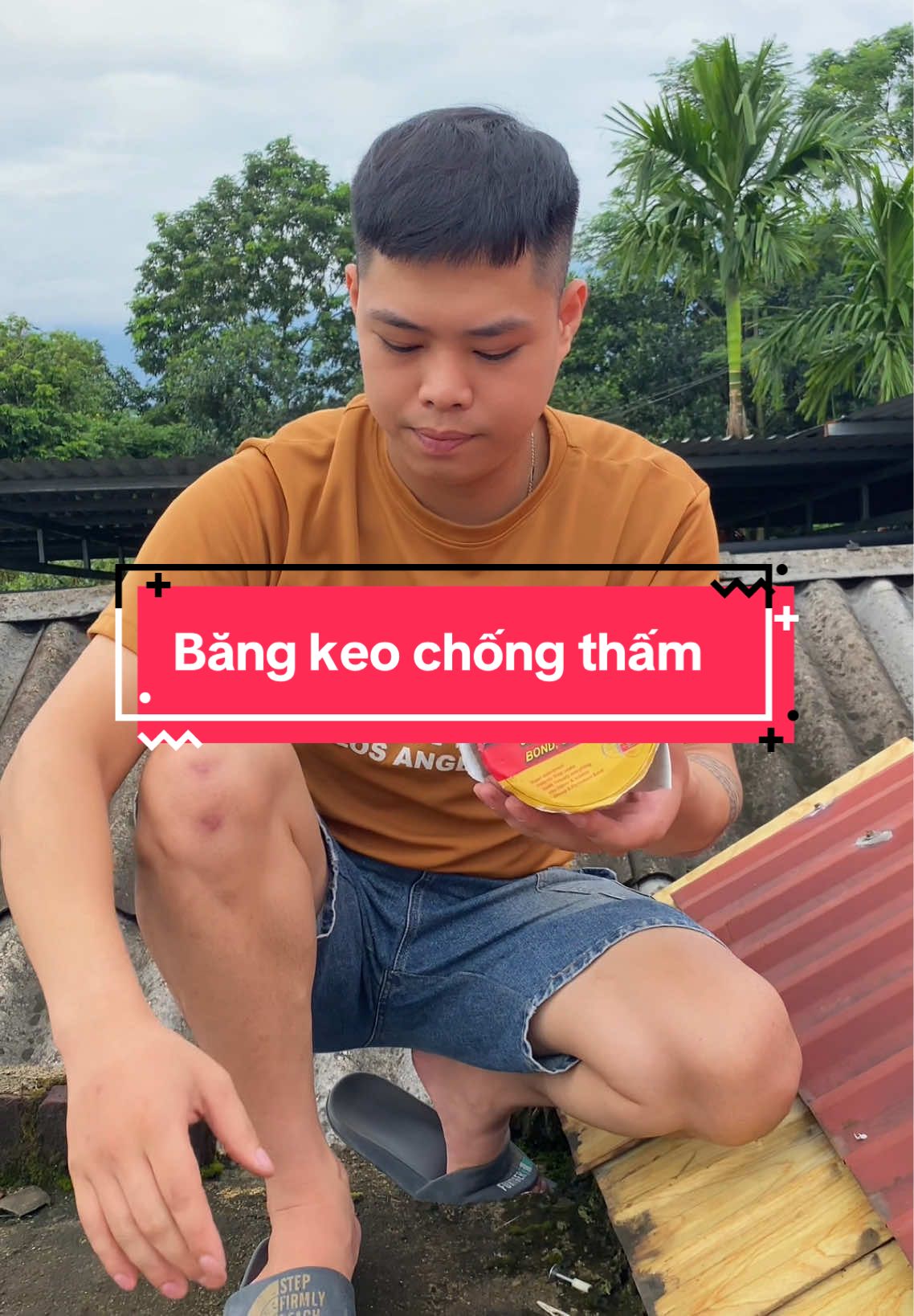 Mùa mưa bão đến rồi các bác đã chống thấm mái tôn chưa #keo2000 #bangkeochongthamx2000 #chongtham #xuhuong 