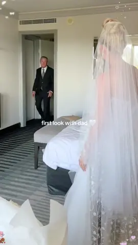 Dad sees daughter in wedding dress for the first#romantic #move #excited #parents #daughter #dad #weddingday #wedding #Love #bride #weddingtiktok #usa🇺🇸 