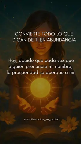 ✨ El poder de la palabra y la energía es real. Cada vez que alguien te menciona, piensa en ti o incluso te critica… puedes elegir que toda esa energía se transforme en luz, amor y abundancia. 🌟 Recuerda: lo que declaras, el universo lo escucha y lo multiplica. Yo ya lo decidí: todo lo que llegue a mí, viene en forma de prosperidad, oportunidades y bendiciones. 🙌💫 👉 Si quieres aprender cómo dirigir tu mente y tu energía para manifestar la vida de tus sueños, encuentra la guía completa en mi libro “Desbloquea tu poder mental: la llave para manifestar”. #Manifestación #Abundancia #EnergíaPositiva #LeyDeAtracción #PoderMental     
