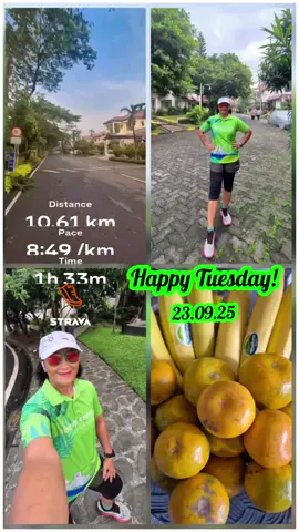 easy run, salam sehat bugar dan semangat...🏃‍♀️😍 #easyrun #happyrun #enjoyrunning #sehatbugar 