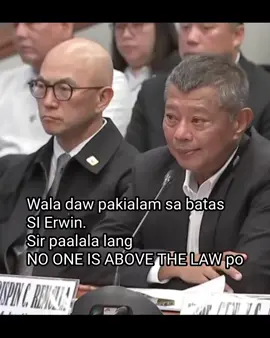 Wala daw pakialam SI Erwin sa batas. Sir paalala lang 