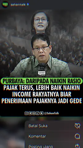 Rakyat makmur → Pajak gede → Negara kuat. Simple kan? 🤷🏻‍♂️ #fyp #pajak #pakpurbayakemenkeu #pakpurbayacore #pakpurbayaedit 
